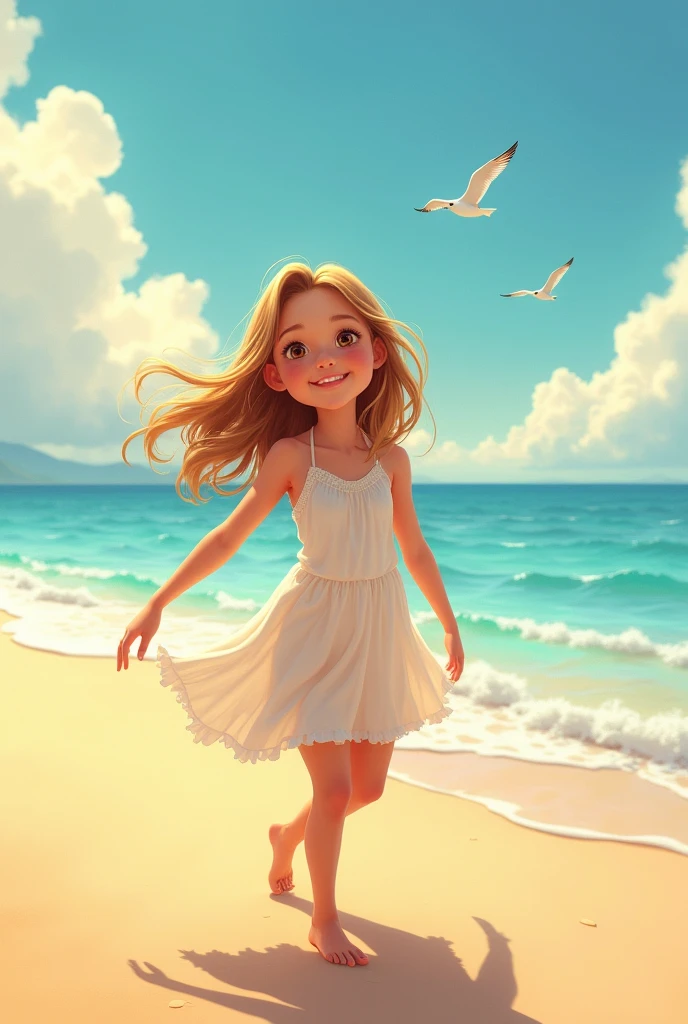 A girl on beach