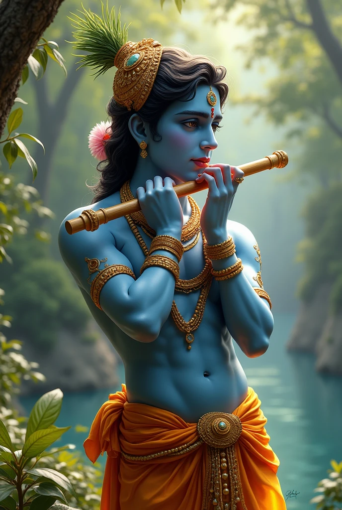 Krishna flute picture
