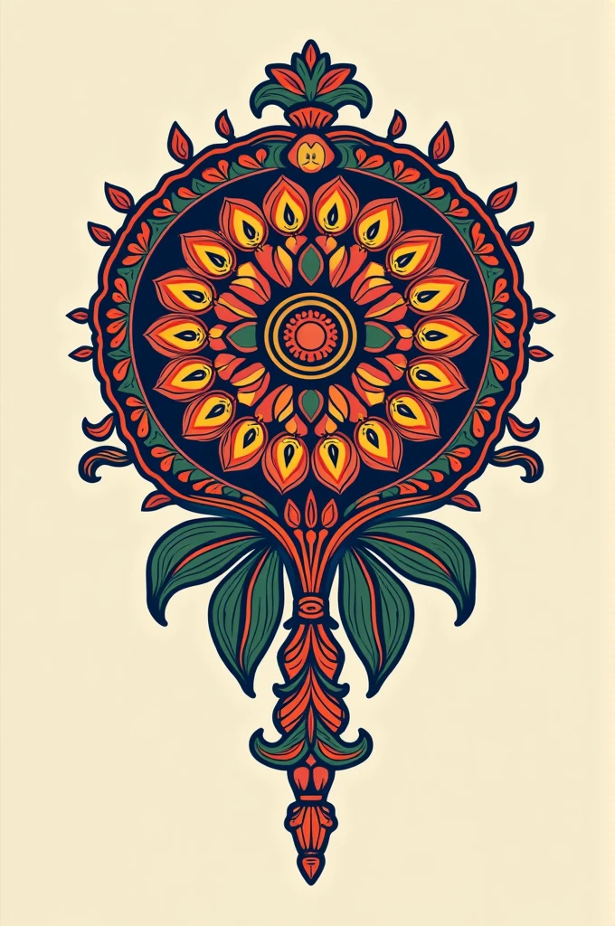 Create a logo that reflects the cultural heritage and identity of "PUNIT KARENAVAR." Incorporate traditional patterns, motifs, or symbols that are meaningful to the name. The design should honor tradition while being modern and relevant, with rich, vibrant colors.