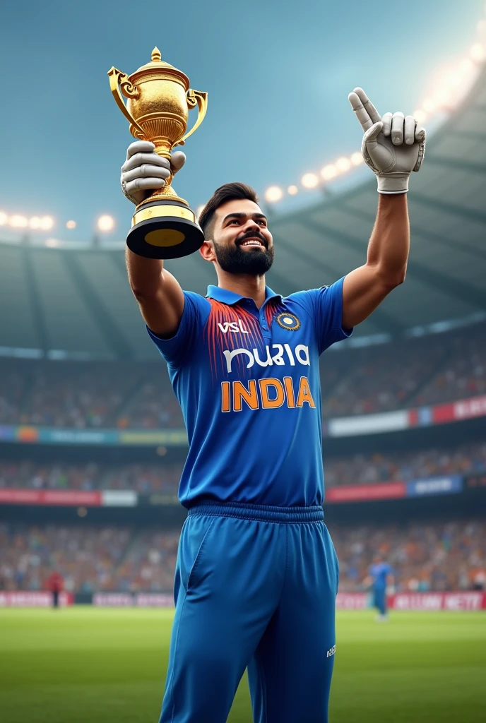 Virat kohli with icc world cup 2023 trophy