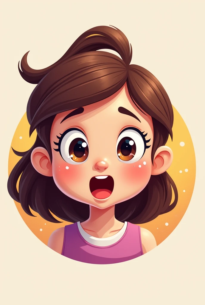 Create Why Buy From Us girl Logo whose Look like Surprisedfor Instagram Store