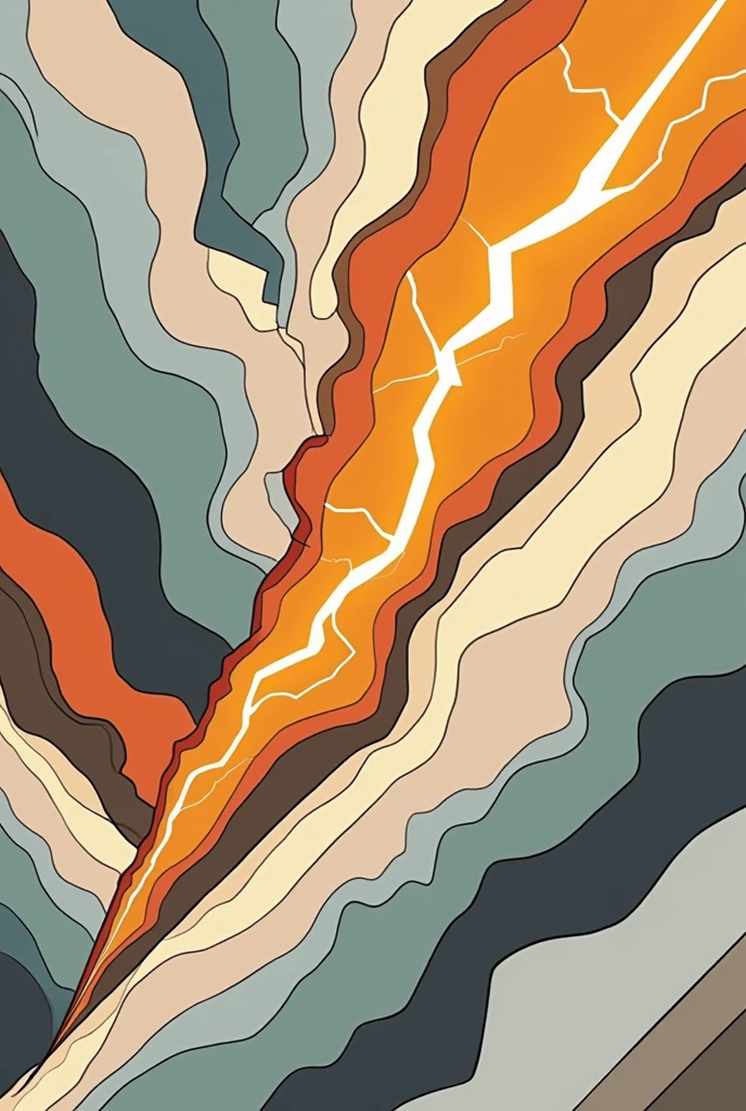 Cubism lightning pattern, the lines have spaces between them.
