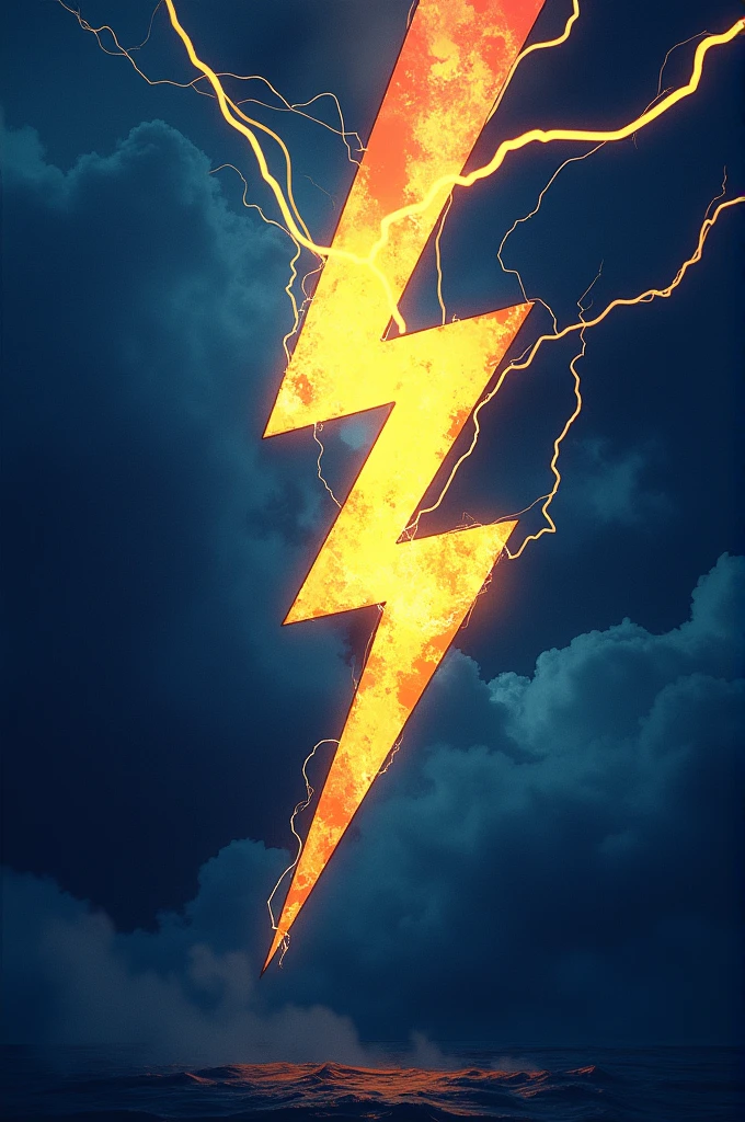 Please create a cubism-style lightning bolt, with spaces in between, without making it realistic