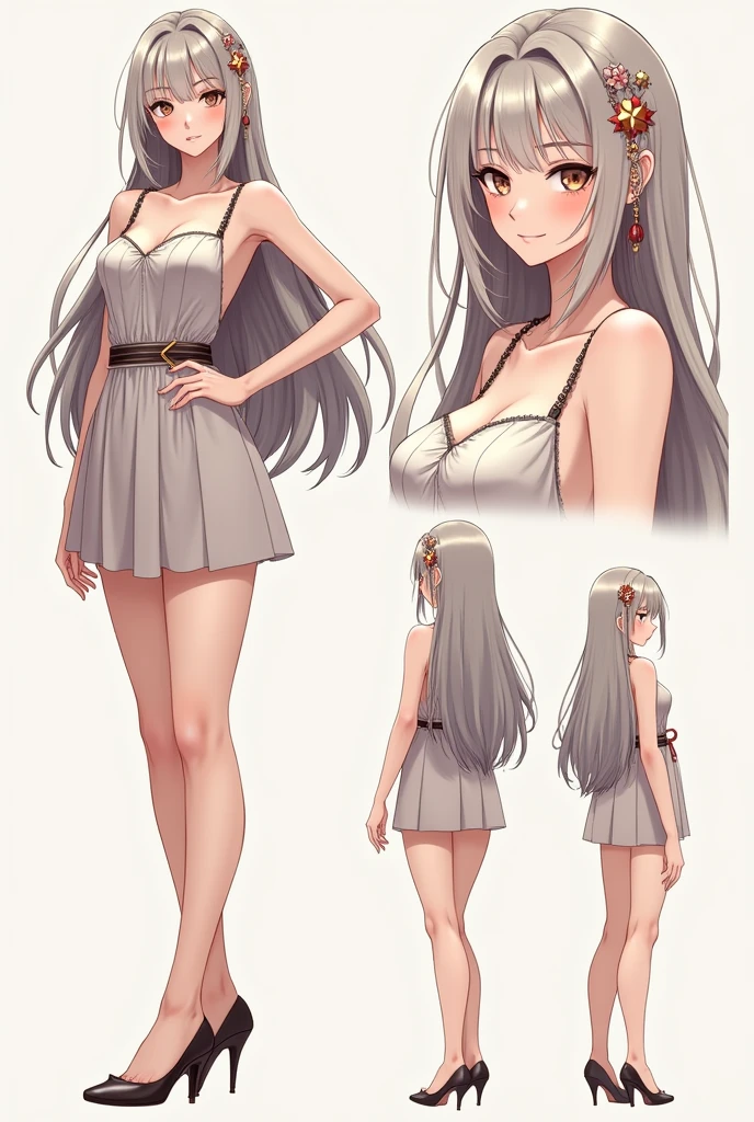 You can make a model sheet of a sexy anime girl