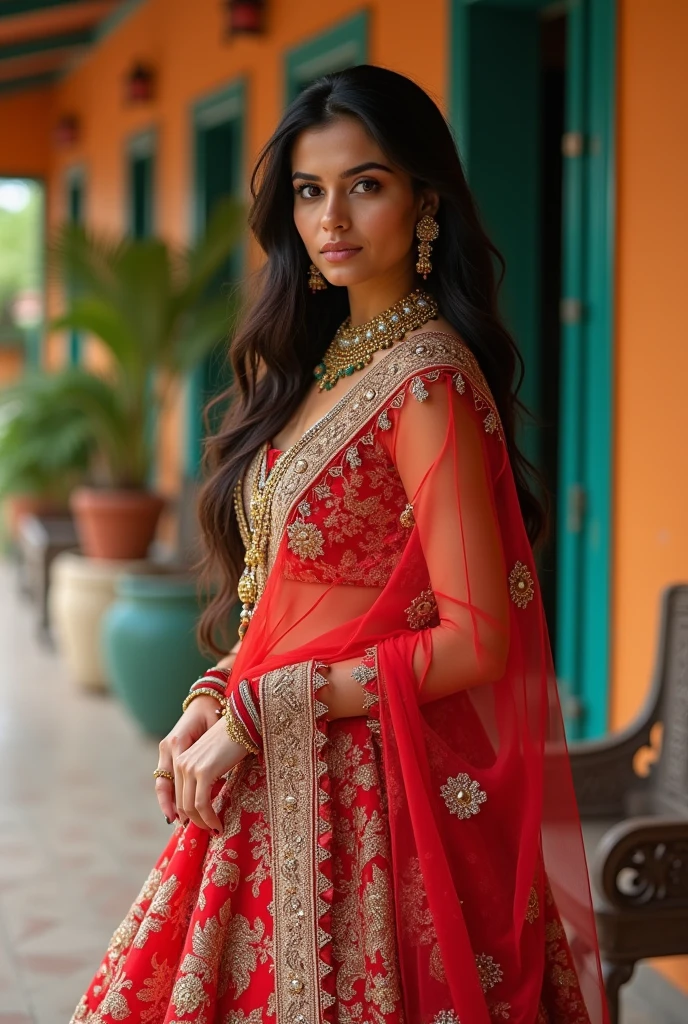 Anuska sharma wearing lengha 