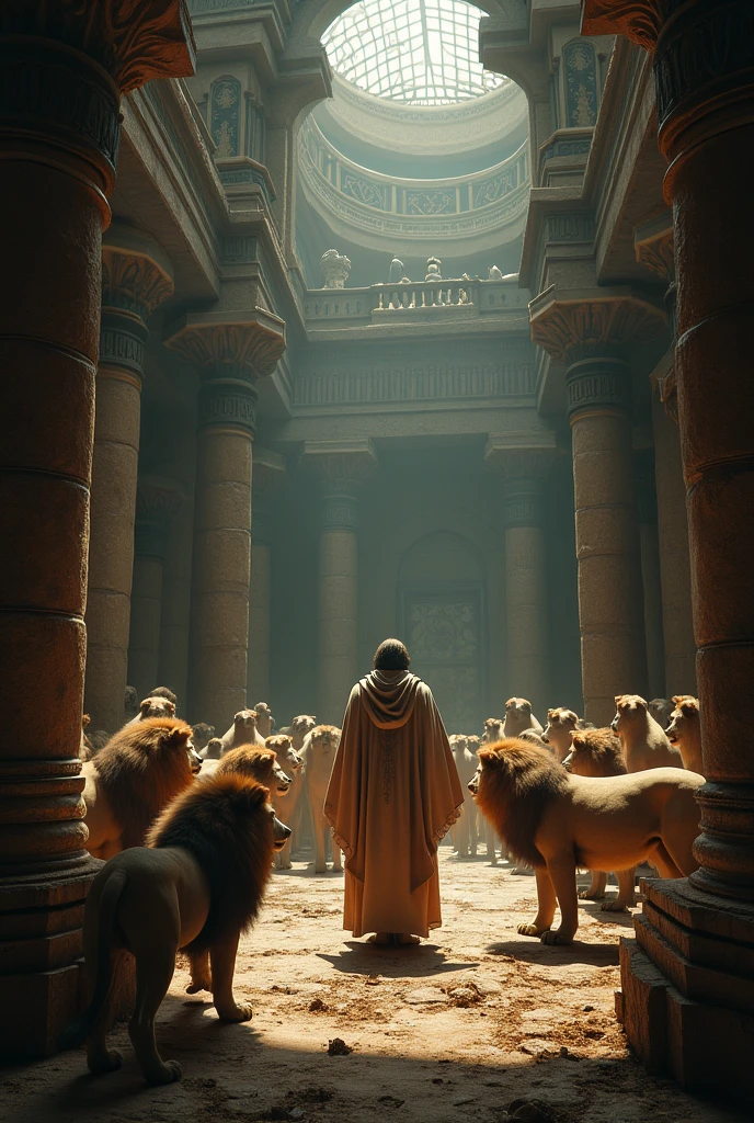 Daniel in the lions den and in the king palace
