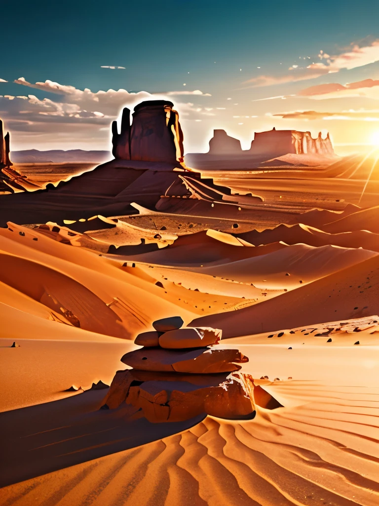 a close up of a flower growing in the sand near a rock, a matte painting by Carl Rahl, shutterstock contest winner, romanticism, desert flowers, serene desert setting, australian wildflowers, monument valley, gigantic pillars and flowers, beautiful setting, style of monument valley, arizona desert, desert scenery, flowers in foreground, harmony of desert, gorgeous scenery