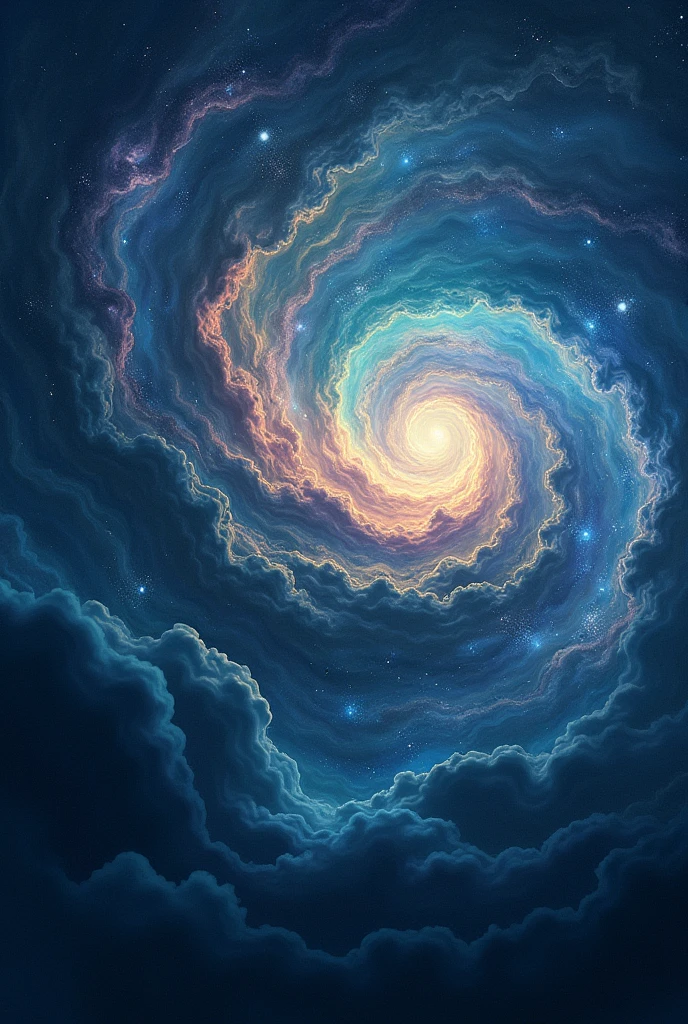 A galaxy with tha moon light