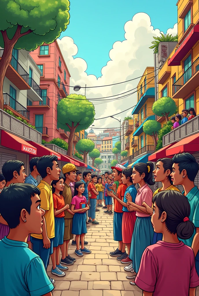 Draw a cartoon that shows how cultural diversity, social values, norms, and politics are related to each other