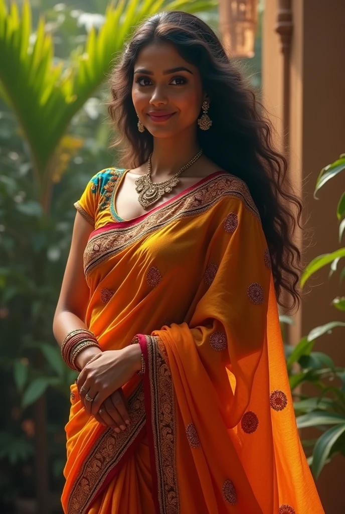 A beautiful indian women with big ass having a saree
