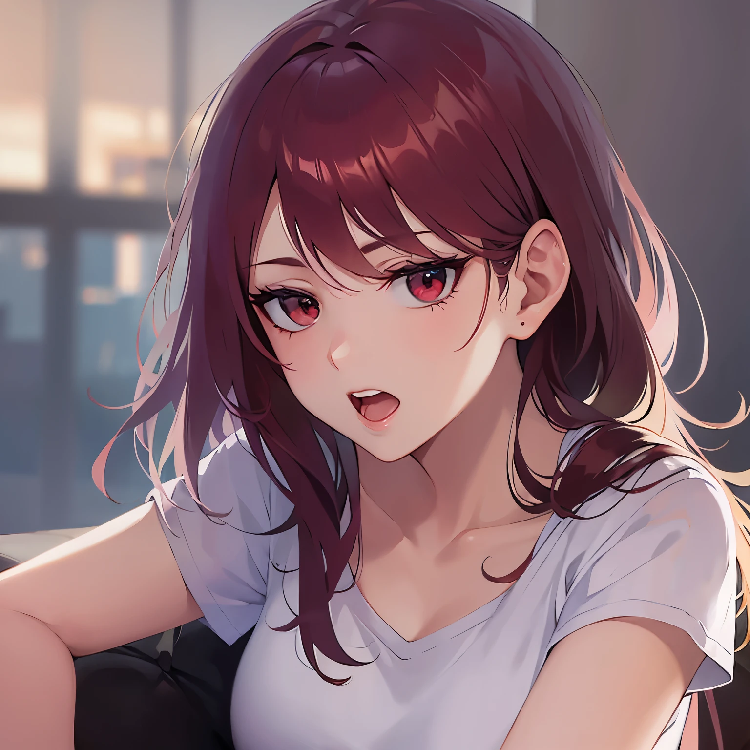 (looking at viewer:1.5)Upper Body, Arms crossed、
Realistic, real person, RAW photo, photorealistic, portrait photography, shiny skin,
2 woman、(Medium Hair) and (red hair) and (red eyes),
Wearing a white T-shirt、
angry, open mouth,(park:1.5)、(alone:1.5)