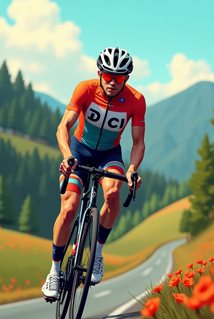 Cycling jersey with DCCI logo