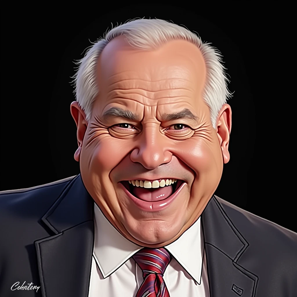 Caricature of Tim Walz