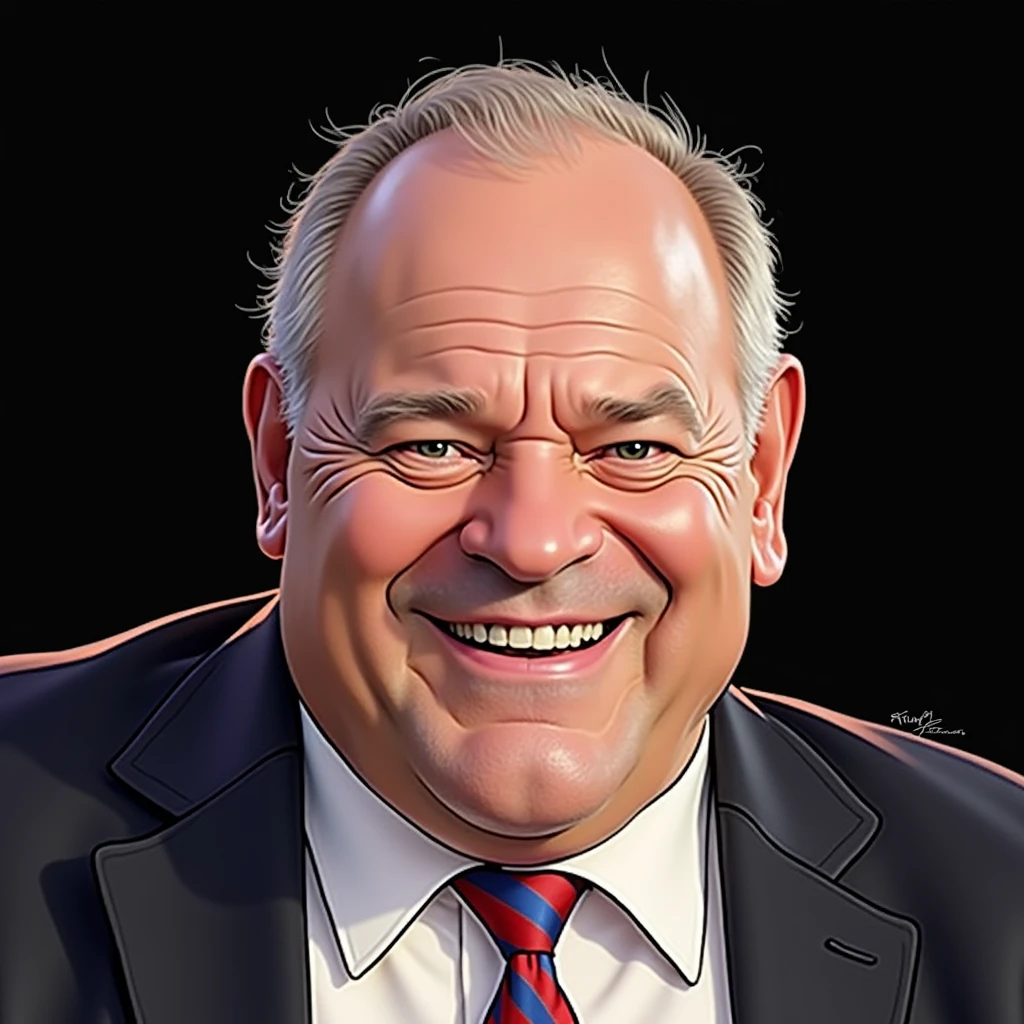 Caricature of Tim Walz