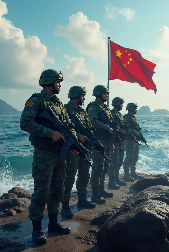Philippine soldiers defending south china sea for national heroes day