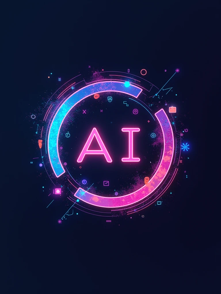 Create a round-shaped logo for my YouTube channel named ‘TechReel AI’. The logo should feature the channel name prominently. Incorporate graphical icons or symbols that represent short reels, viral videos, and AI technology. The design should be modern, eye-catching, and convey a sense of innovation and technology. Use colors that are vibrant and appealing to a tech-savvy audience