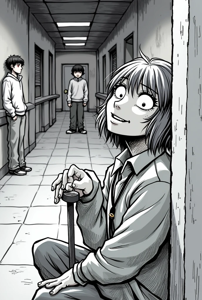 jepper creeper, behind some college kids. manga,