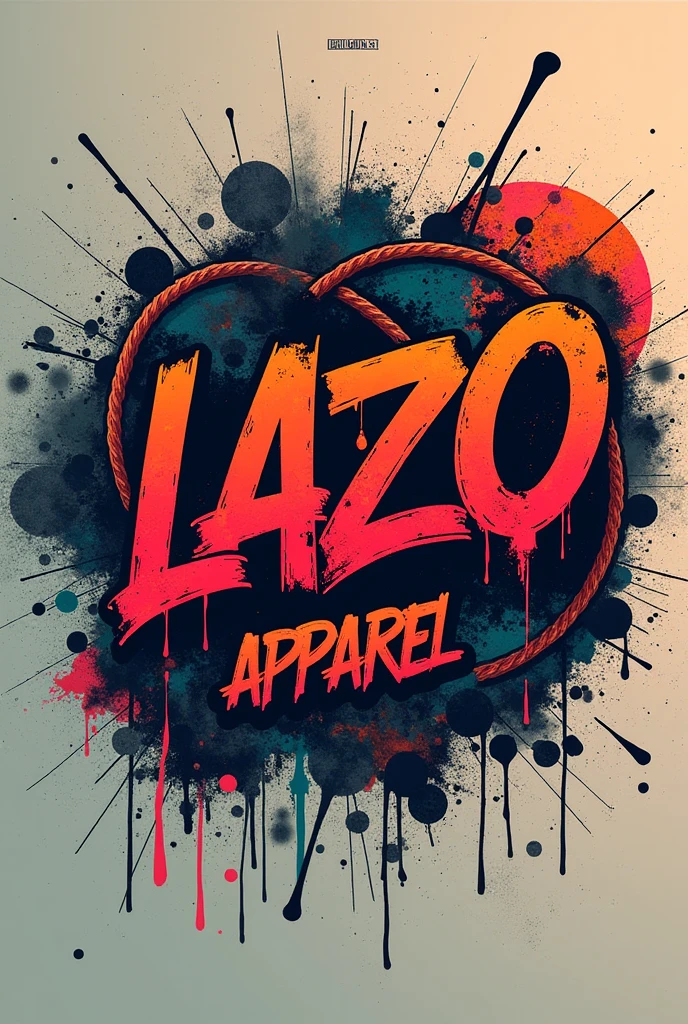 Create a logo clothing "Lazo Apparel" Graffiti theme