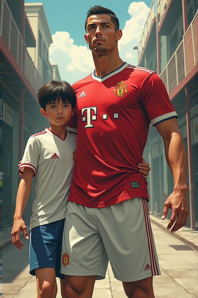 Cristiano Ronaldo with reborn James make it more yesterday cool and stylish anime