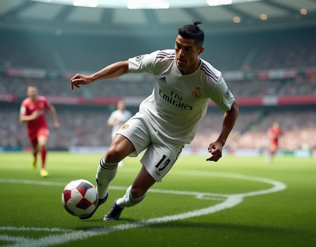 We need that image of Cristiano Ronaldo who is hitting the ball with full action to make his team win. Cristiano Ronaldo akdam gusse me ho