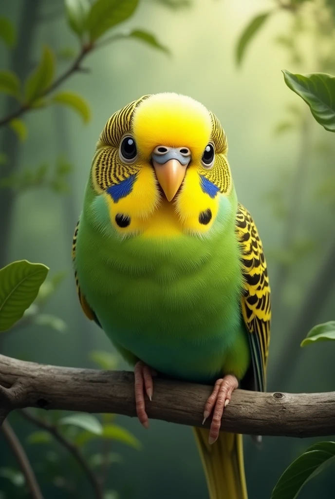 Fucking round budgie realistic picture