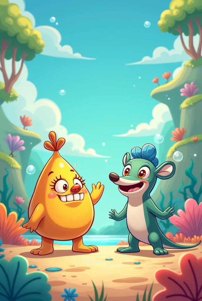 Patloo and umiko In cartoon