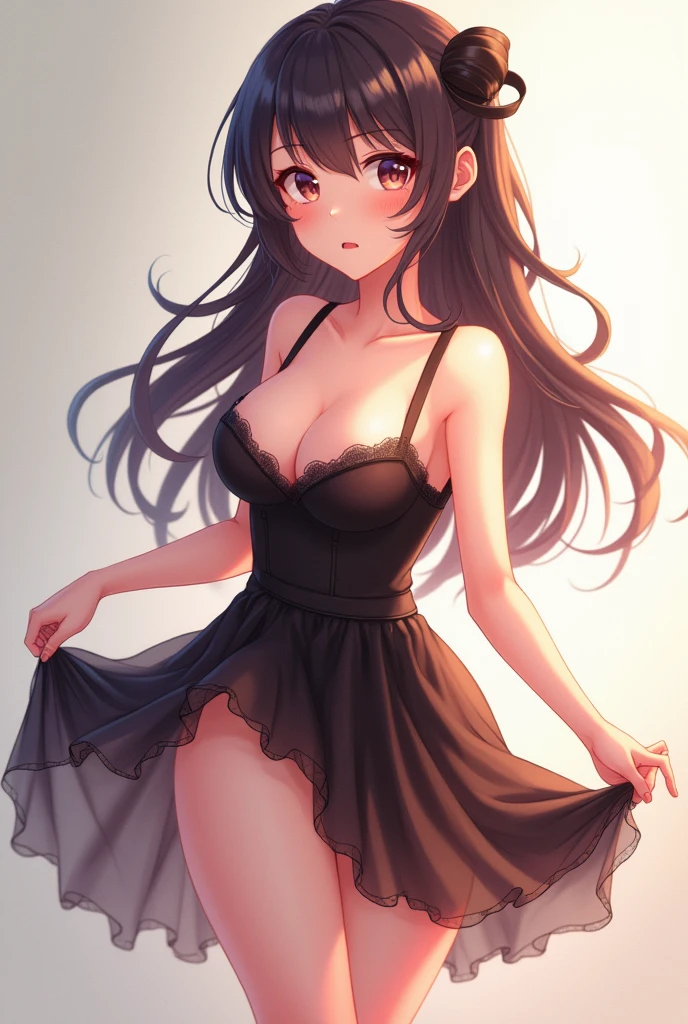 Anime girl, big ass, big chest, kakushi dress