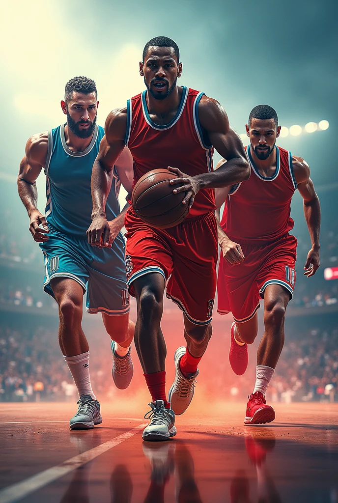 Basketball and football aesthetic players photo