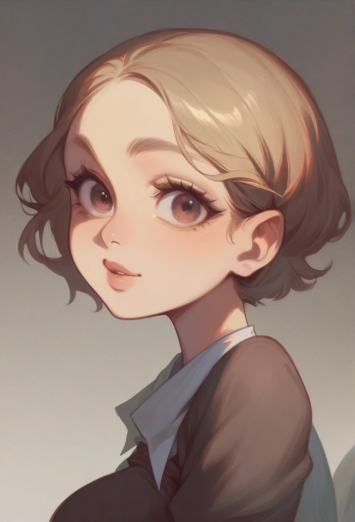 Sexy woman looking at you, big eyes