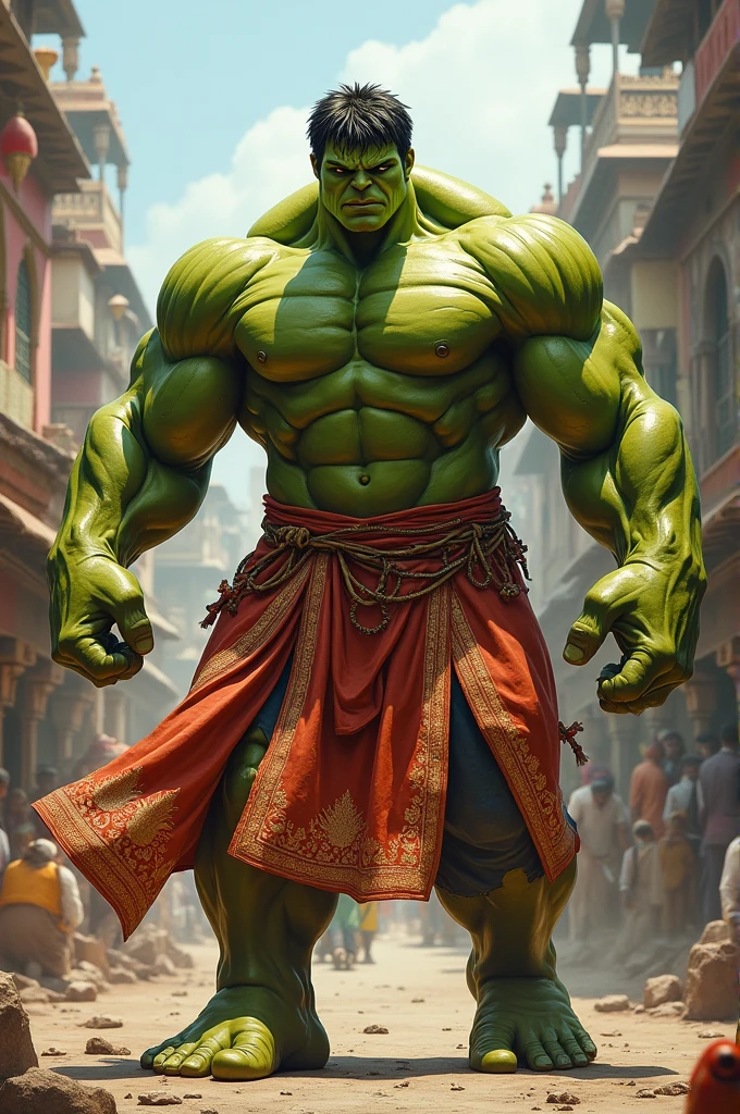 Hulk with Indian kurta