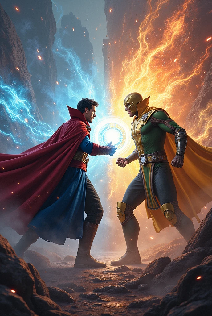Doctor Strange fighting with doctor doom in Multivers