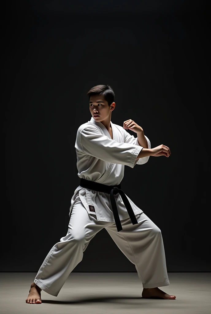 A white hours in black belt