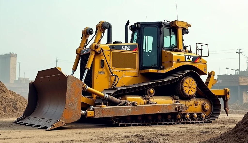 Bulldozer caterpillar front left side view side view