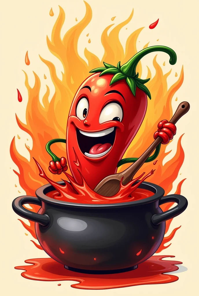 Help me design the logo of chili oil with the theme of &#39;mix&#39;