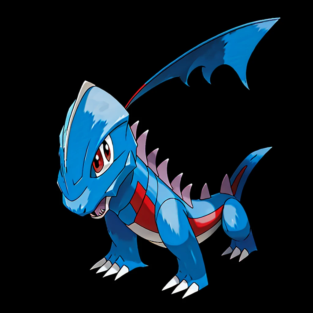 A pokemon style only one monster mixed of a dog and a lizard, masterpiece, high quality, ultra high resolution
