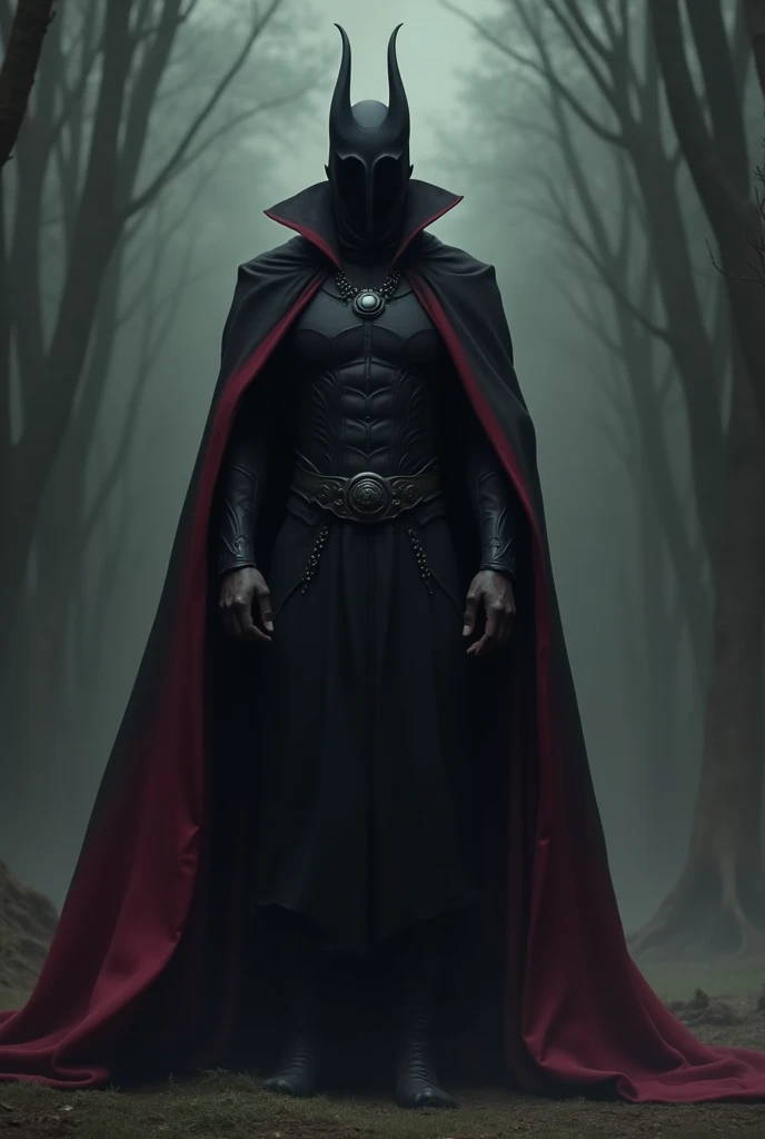 {A photorealistic depiction} of a vampire transformed into the likeness of the black pantern . The scene captures the vampire's body in a full black pantern, complete with the iconic web pattern. However, the vampire's face is twisted into a terrifying and menacing expression, emphasizing its supernatural and frightening nature. The art style should emphasize the realistic rendering of the vampire's transformation, showcasing the details of the the flash costume while creating a horror-inspired portrayal of the vampire's face. The scene is set in a dark and eerie environment, enhancing the unsettling atmosphere. The camera angle captures the vampire in a full-body shot, highlighting both the costume and the horrifying face. The lighting is dim and moody, casting shadows on the vampire's features. The image's resolution should be 4K to showcase the intricate details of the transformation and the unsettling mood.
