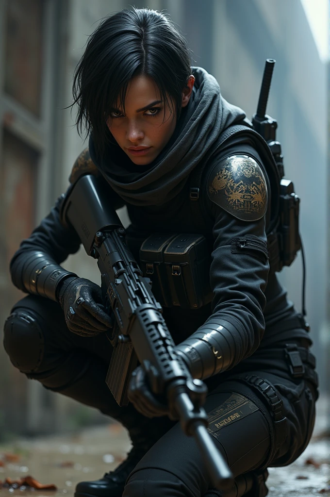 ela_(rainbow_six_siege) ,sexy lara croft tomb raider captured, in captivity, tied up, handcuffed, chained, bdsm, nina bodysuit, leather sexy cat bodysuit, full bodysuit, full body swimsuit, wet body, sweating, stockings, latex miniskirt, high heels, high boots, full body picture, shot from behind, inside dungeon cell at night background, ponytail, symmetrical face, very detailed face features, beautiful face, face makeup, beautiful eye makeup, lipstick