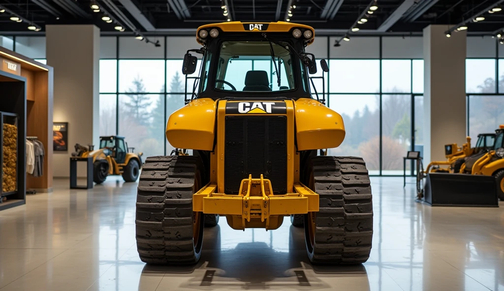Bulldozer caterpillar   back view s  brand showroom ke andar beautiful picture