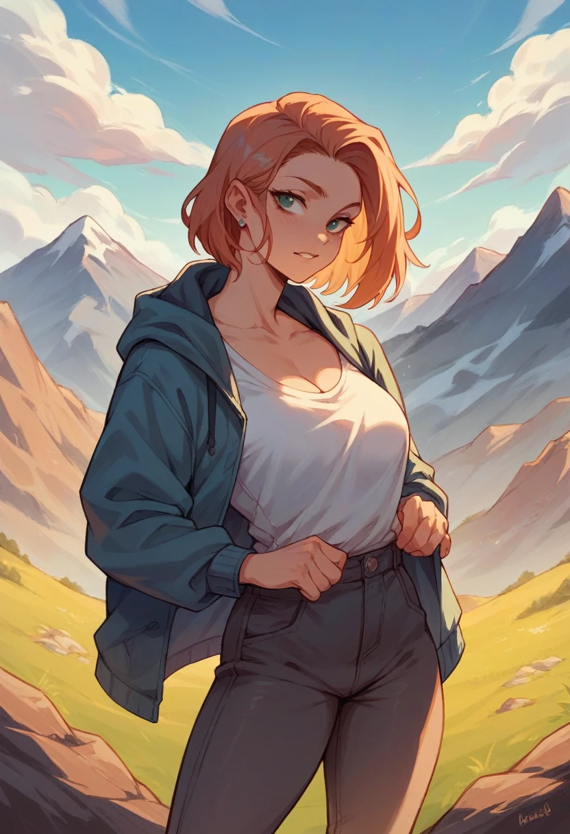 Big boobs and remove all clothes sexy girl and mountains rainfalls