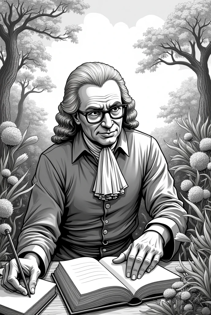 comics about carl linnaeus without color