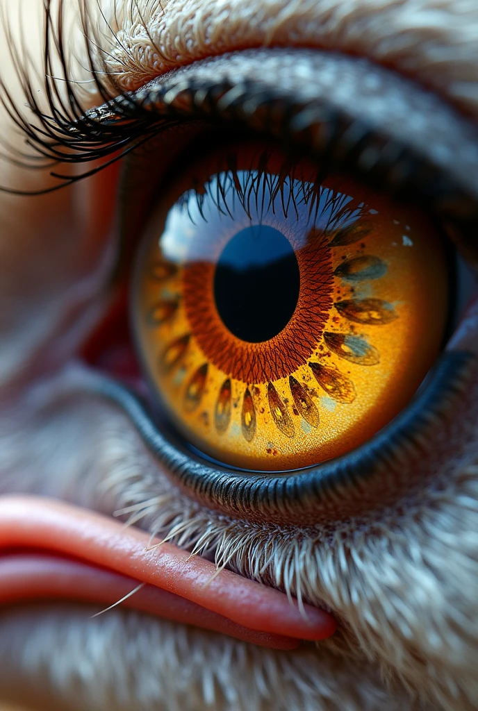 Ostric eye image for texture