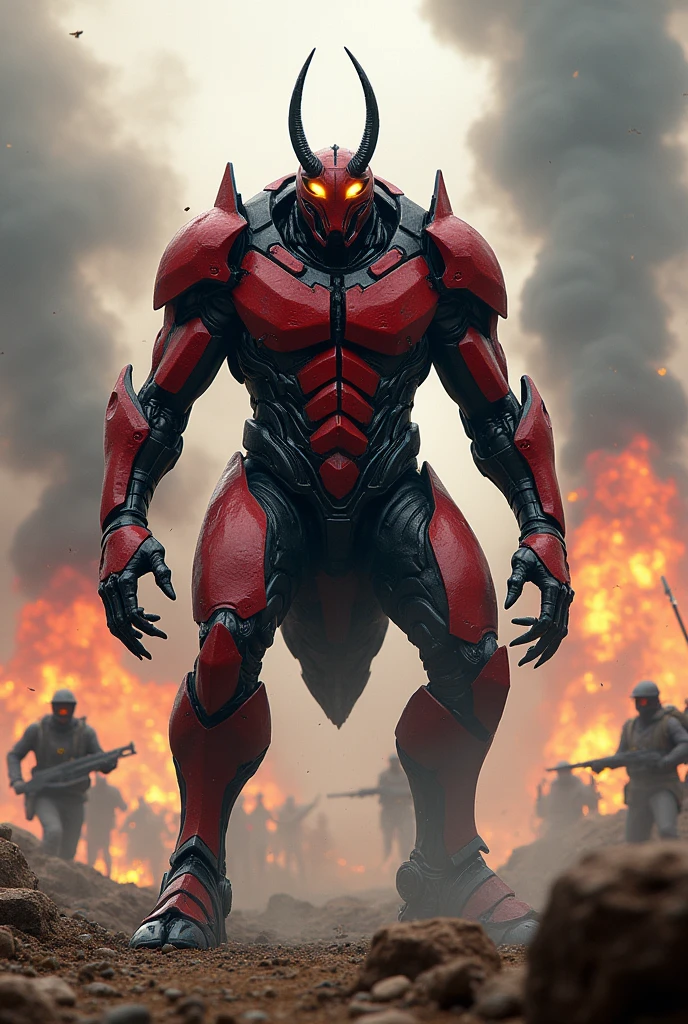 A dimon red and black ant man hit standup battlefield