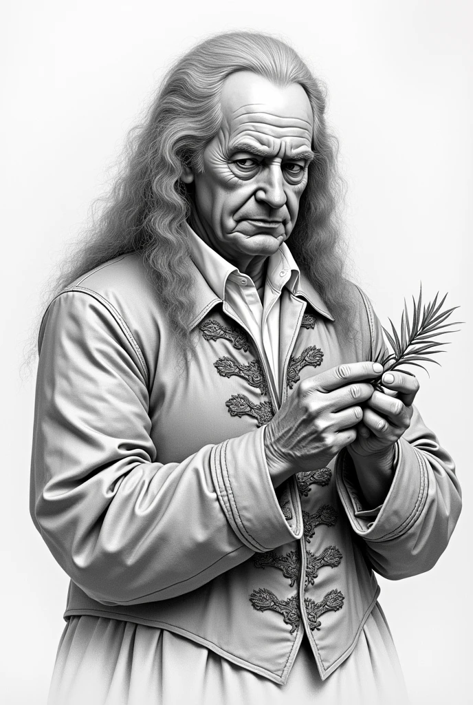 drawing of carl linnaeus using pencil