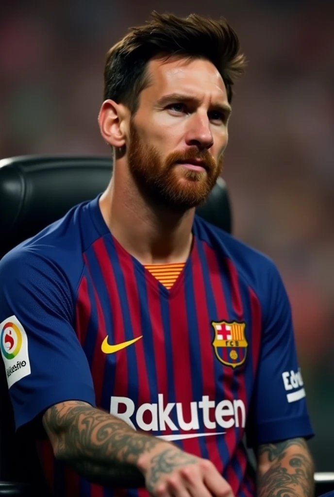 Messi on an post-game interview while masturbating, so much cum
