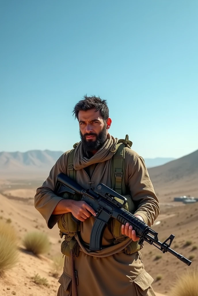 A sunni mujahid against the Israel's army alone