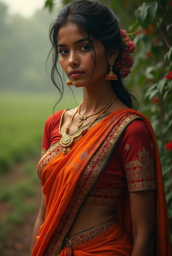 A tamilnadu village girls with hot saree view hot breast show
