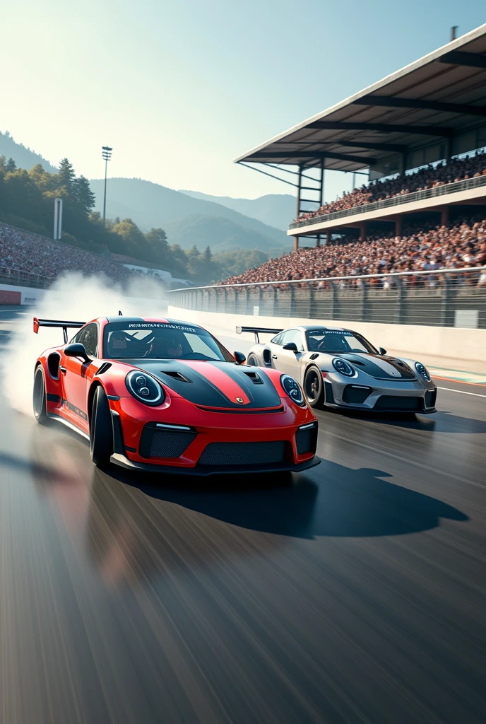 Porche cars drifting
