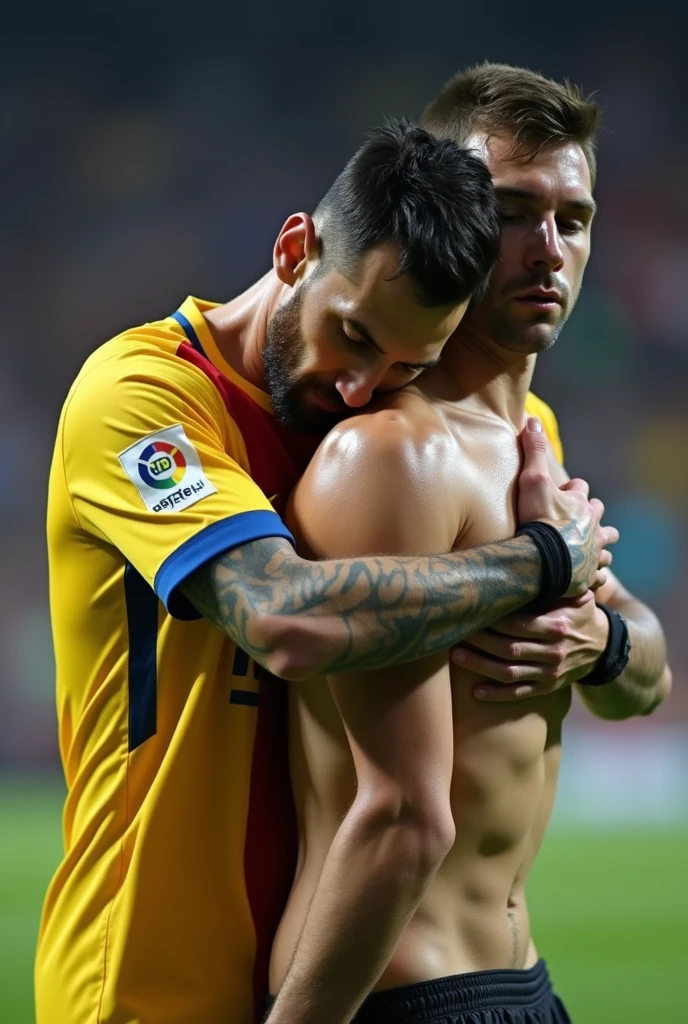 Messi licking the naked referee's dick