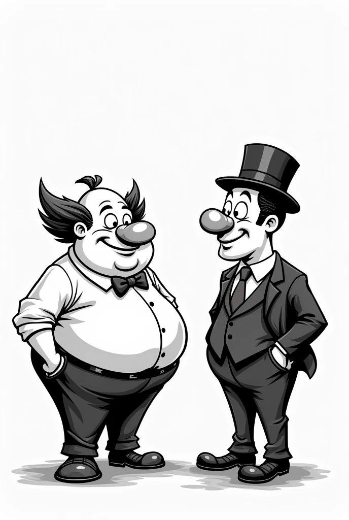 We want our pruncipal not new one news paper black and white cartoon poster with two principal one is fat clown and othe is handsome gentlemen
