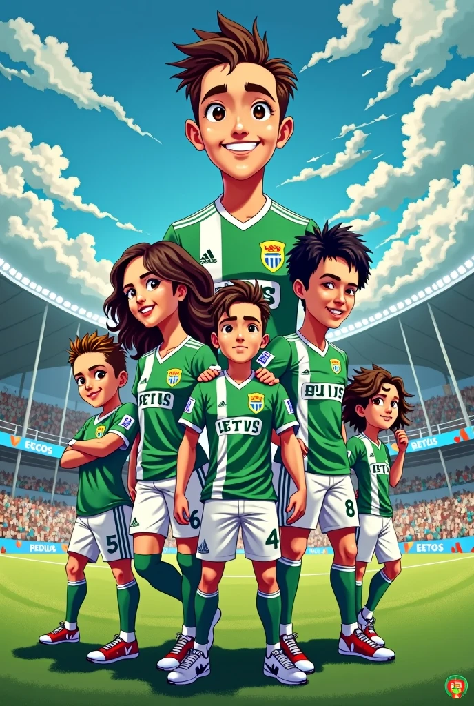 Image of Betis players in anime